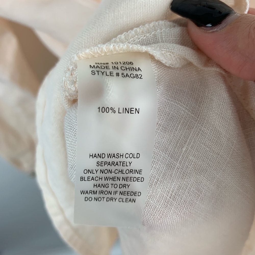 Soft Surroundings Peach Button Up Tunic Linen - image 5